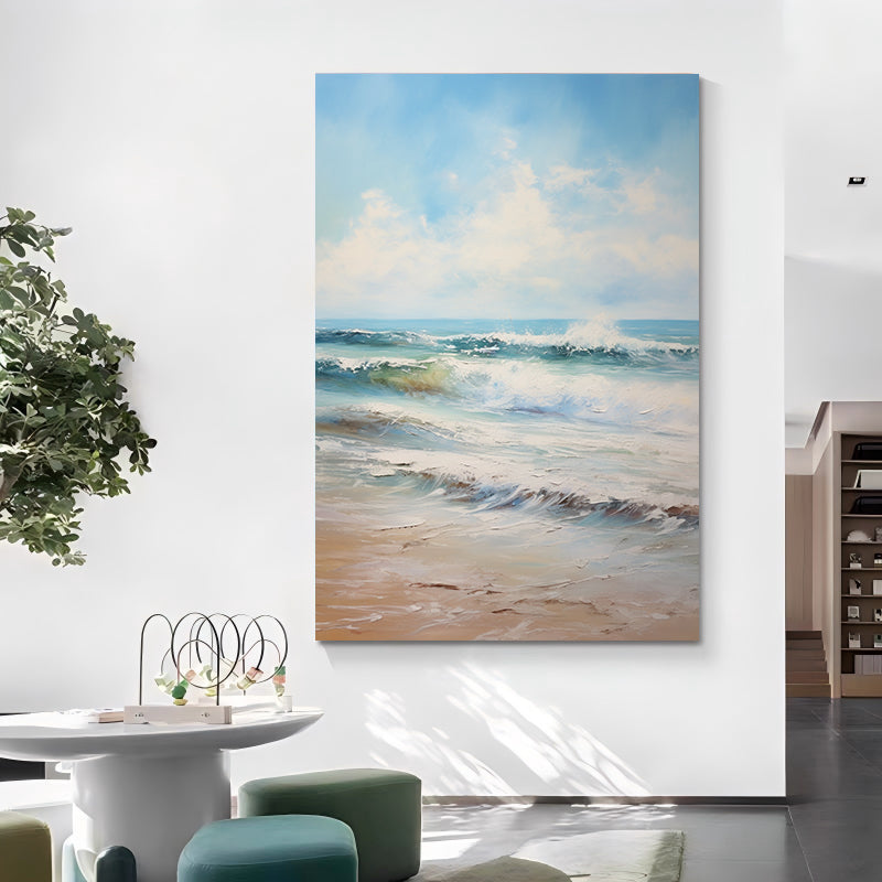 Beach landscape oil painting