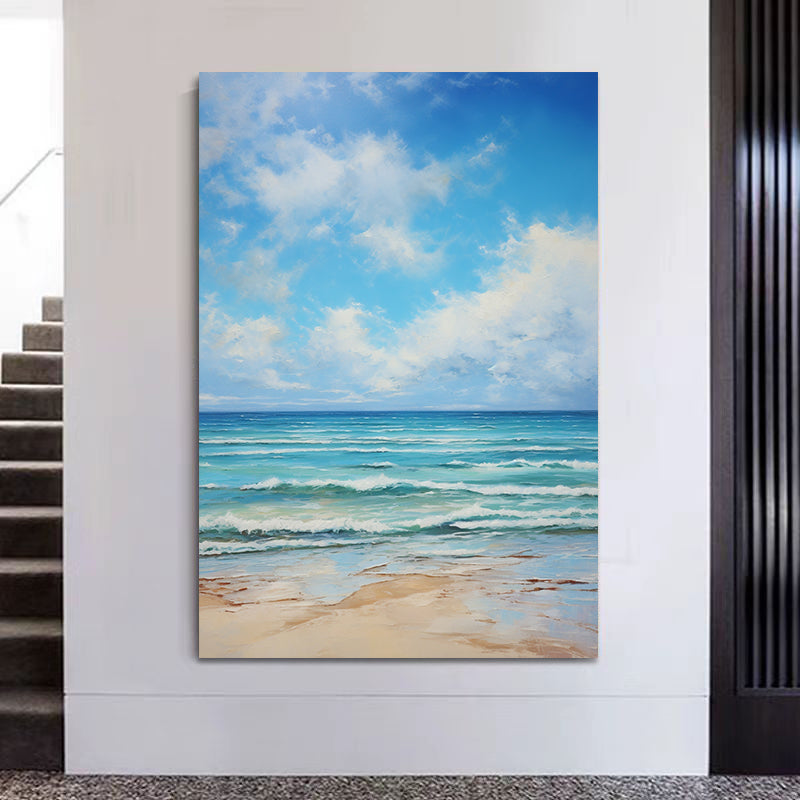 Beach landscape oil painting