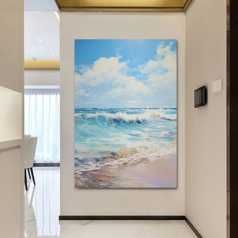 Beach landscape oil painting