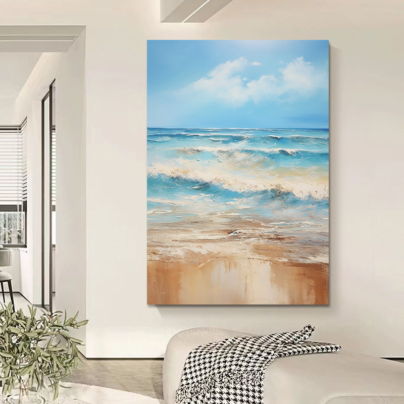 Beach landscape oil painting