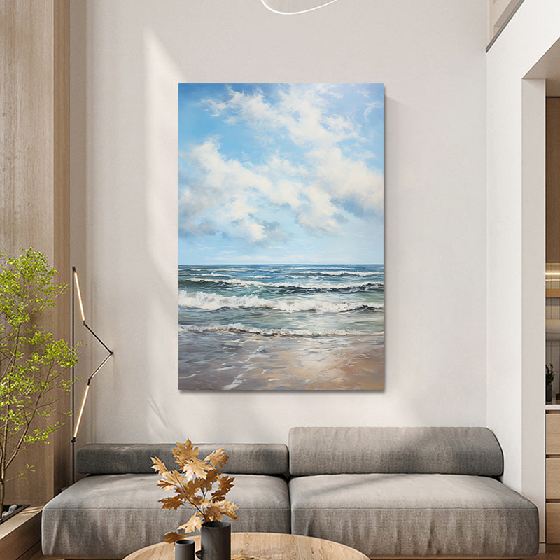 Beach landscape oil painting