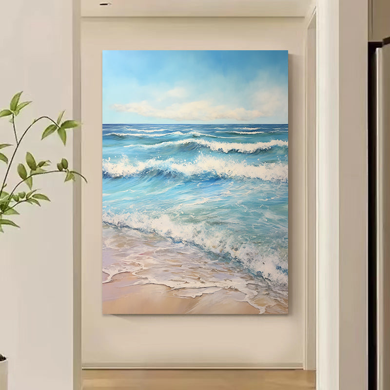 Beach landscape oil painting