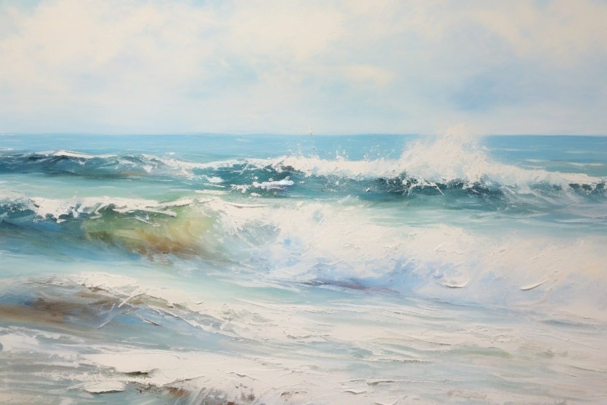 Beach landscape oil painting