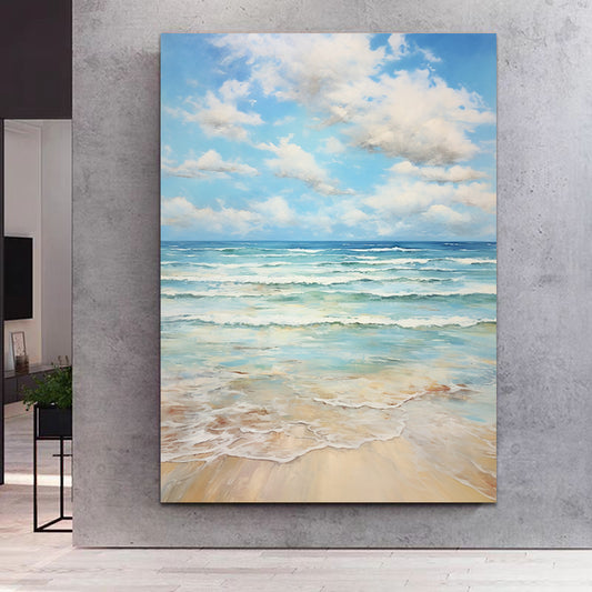 Beach landscape oil painting