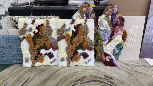 Pure handmade cotton thread weaving painting simple modern three-dimensional wool craft painting