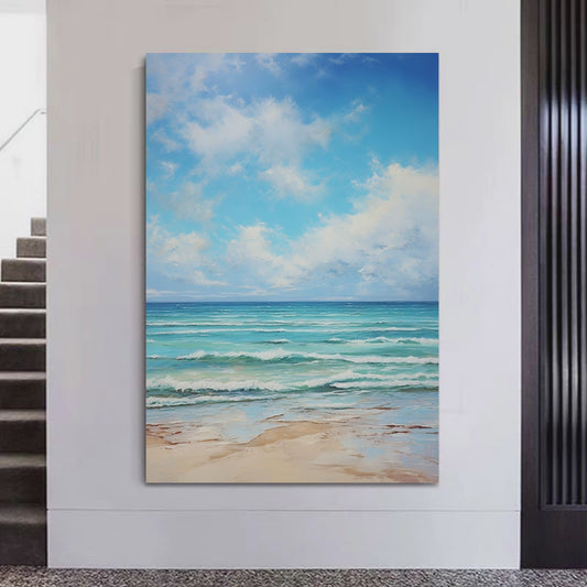 Beach landscape oil painting